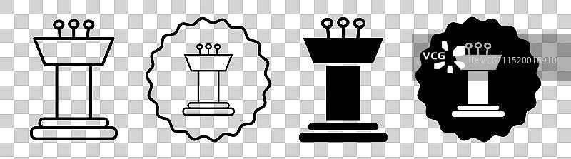 讲台图标符号集图片素材