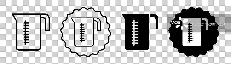 量杯图标符号集图片素材
