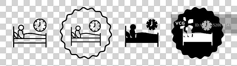 睡眠剥夺图标符号集图片素材