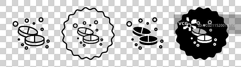 速溶片剂图标符号集图片素材