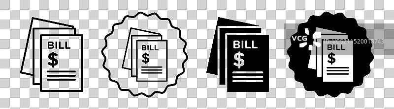 成摞的钞票图标符号合集图片素材