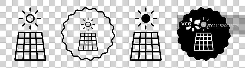 太阳能图标符号集图片素材