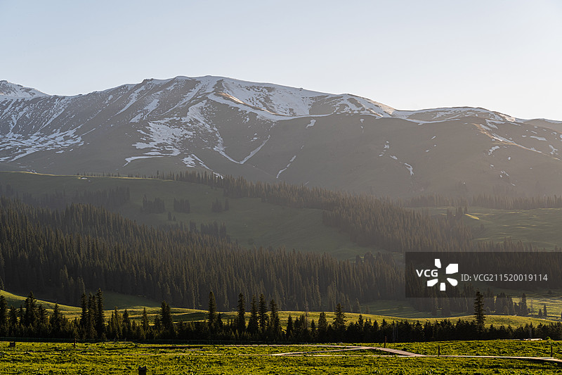 中国新疆伊犁新源县境内著名景点那拉提草原图片素材