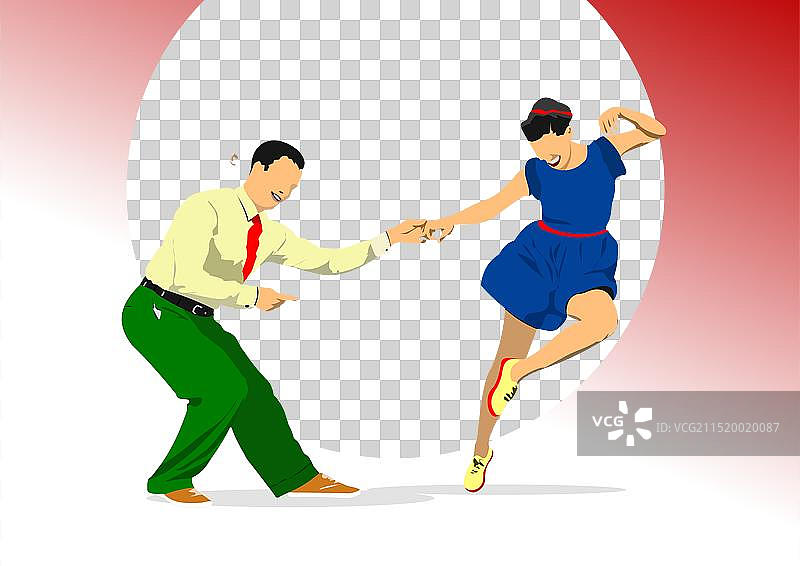 林迪舞或摇滚舞蹈图片素材