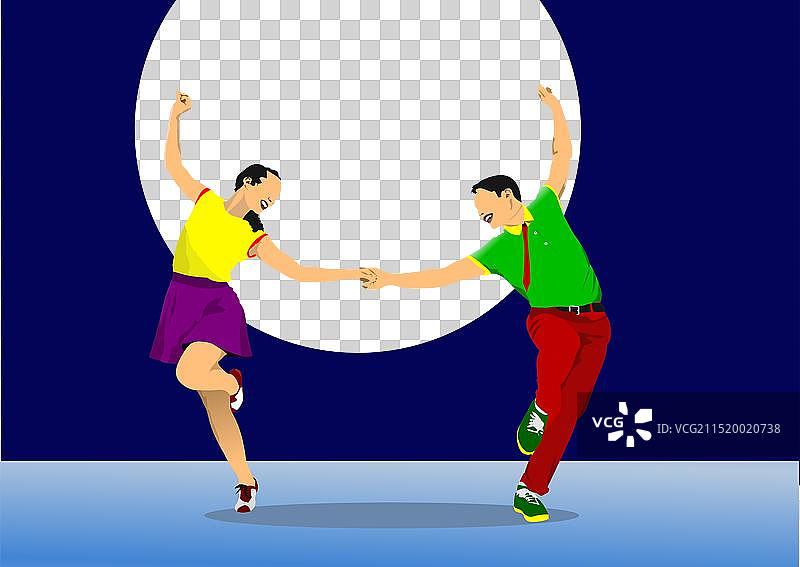 林迪舞或摇滚舞蹈图片素材