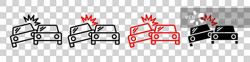 汽车碰撞和损坏表现图片素材