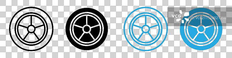 汽车车轮图标Logo合集图片素材