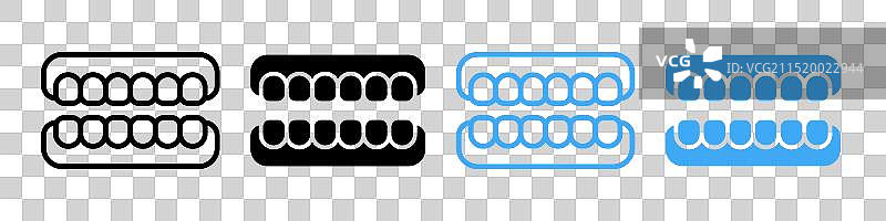 代表假牙模型的符号图片素材