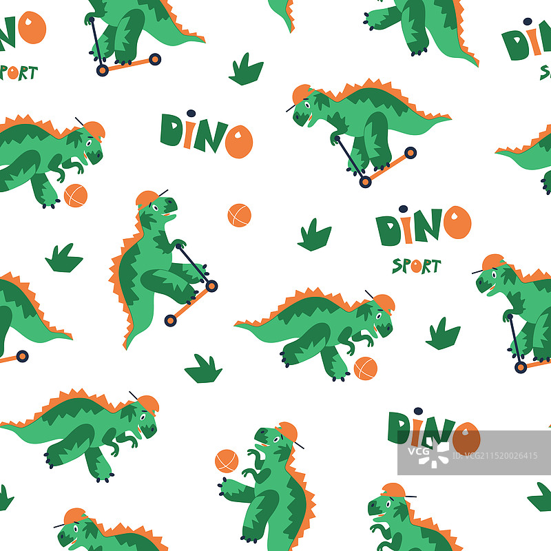 恐龙无缝图案图片素材