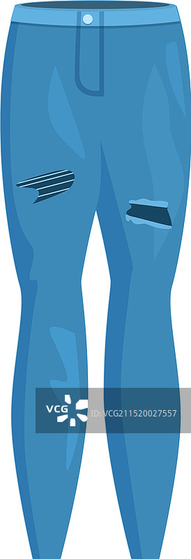 破洞蓝色牛仔裤时尚图片素材