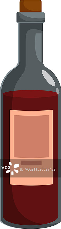 带有空白标签的葡萄酒瓶图片素材