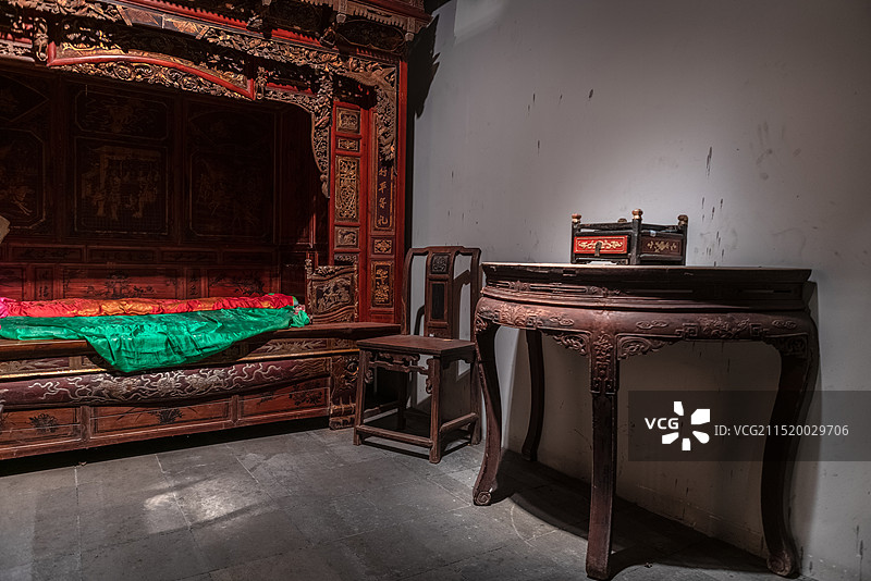 宜兴博物馆，中国传统卧室图片素材