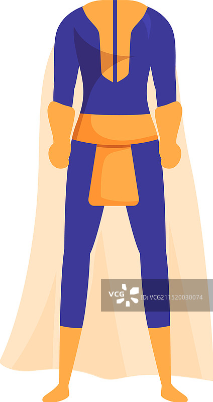 带有披风的超级英雄服装直立站立图片素材