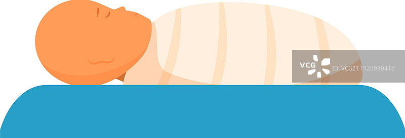 包裹中的新生儿安静地睡觉图片素材