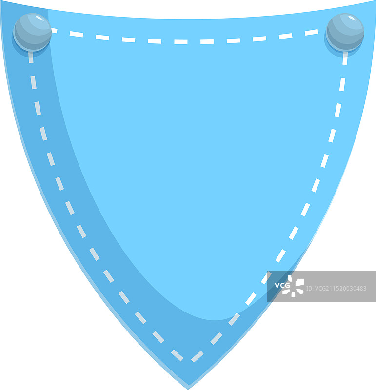 带有纽扣的蓝色贴袋，展示缝纫细节图片素材