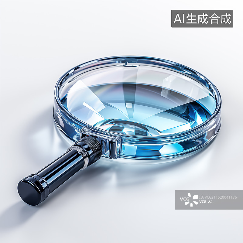 【AI数字艺术】放大镜图片素材