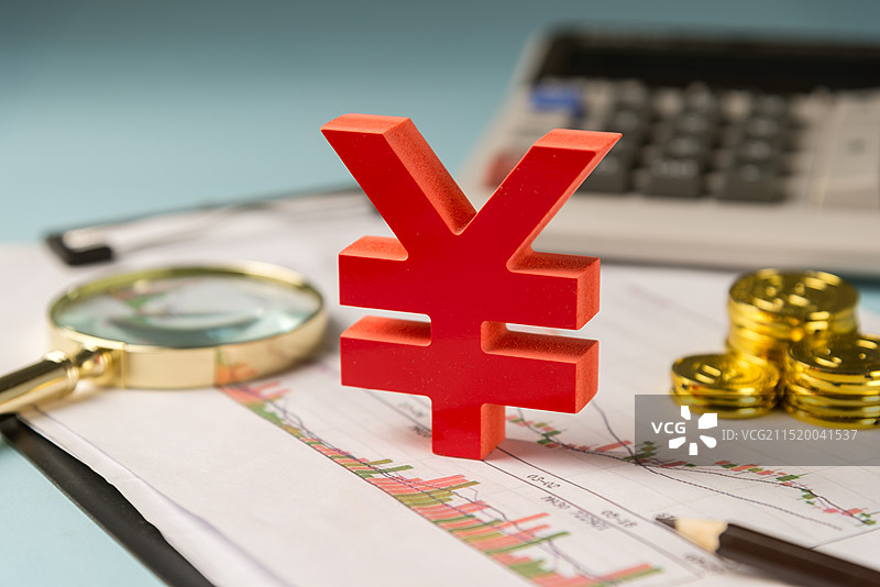 人民币符号特写图片素材