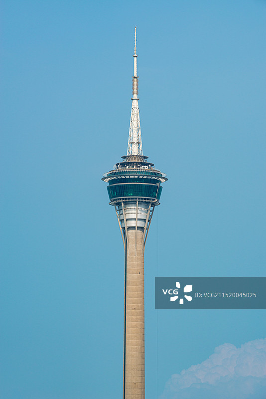 澳门旅游塔建筑顶部特写风景图片素材