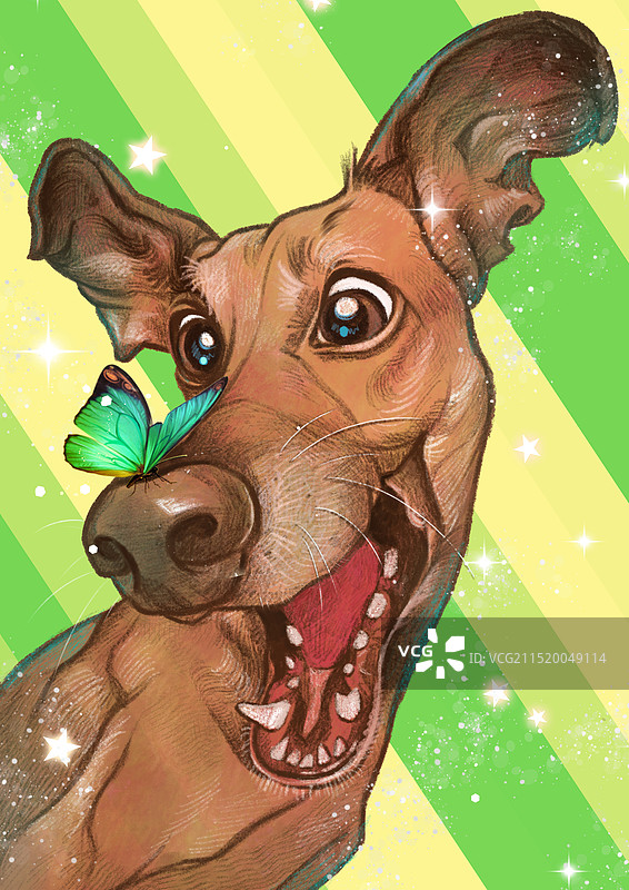 宠物狗欢乐插画图片素材