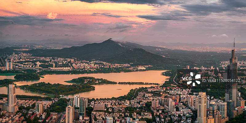 玄武湖 紫金山图片素材