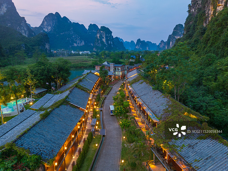广西崇左明仕田园风景区图片素材