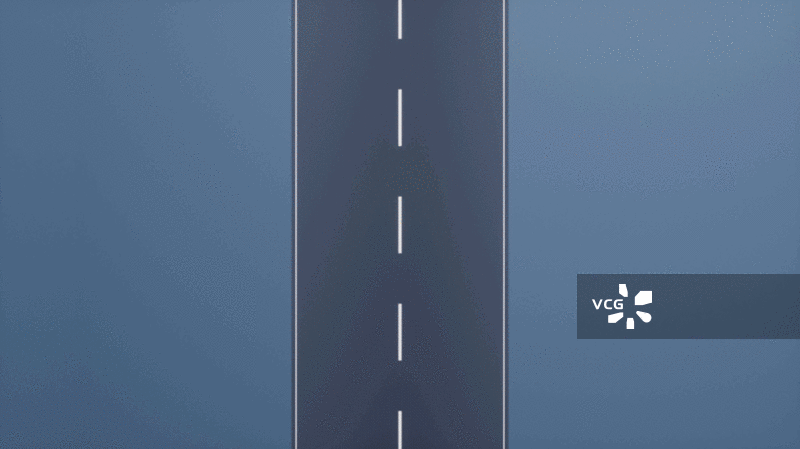 自动驾驶的小汽车三维渲染图片素材