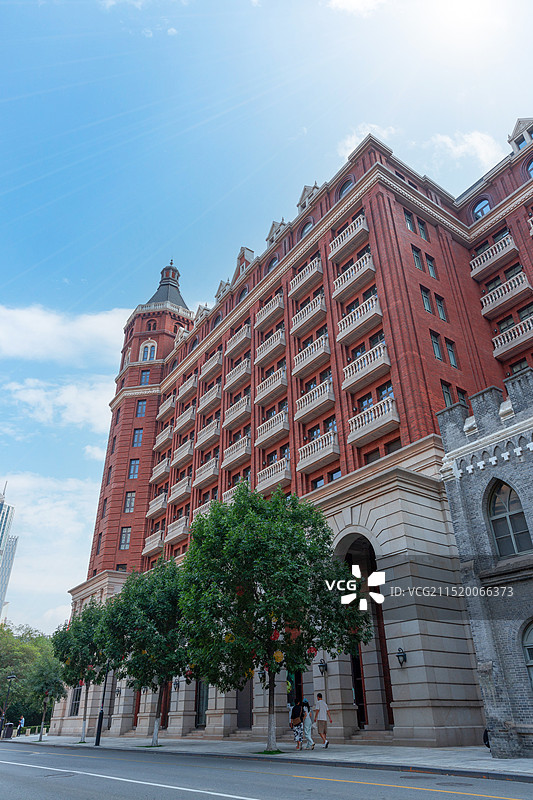 天津戈登堂遗址中古时期城堡风格建筑图片素材