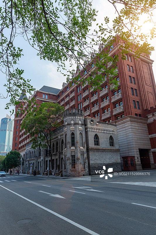 天津戈登堂遗址中古时期城堡风格建筑图片素材