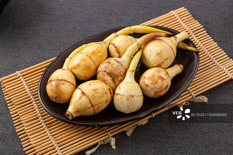 新鲜茨菇食材特写图片素材