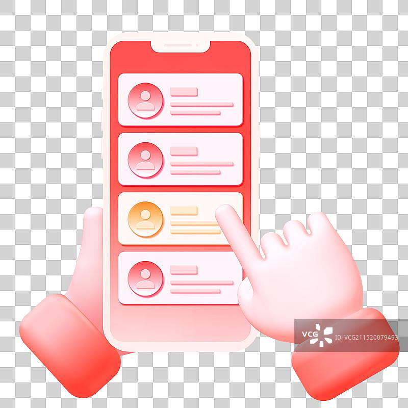 3DAPP联系人列表图片素材