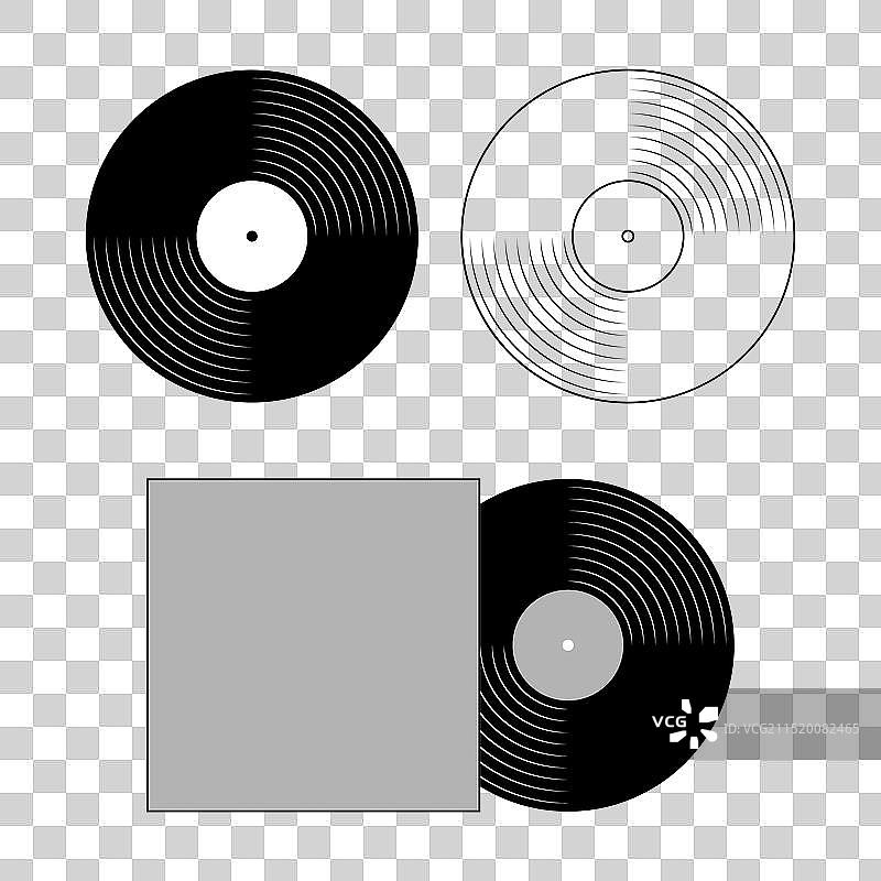 黑胶唱片套装图片素材