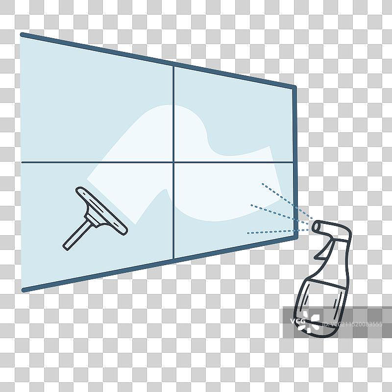 清洁窗户概念图图片素材