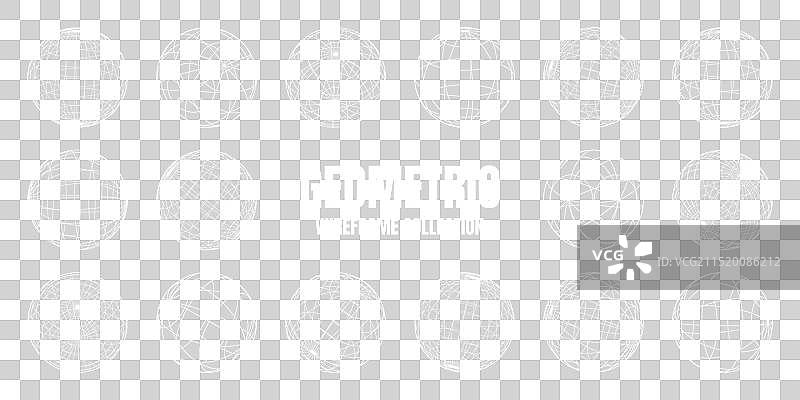 线框形状排列的球体透视网格图片素材