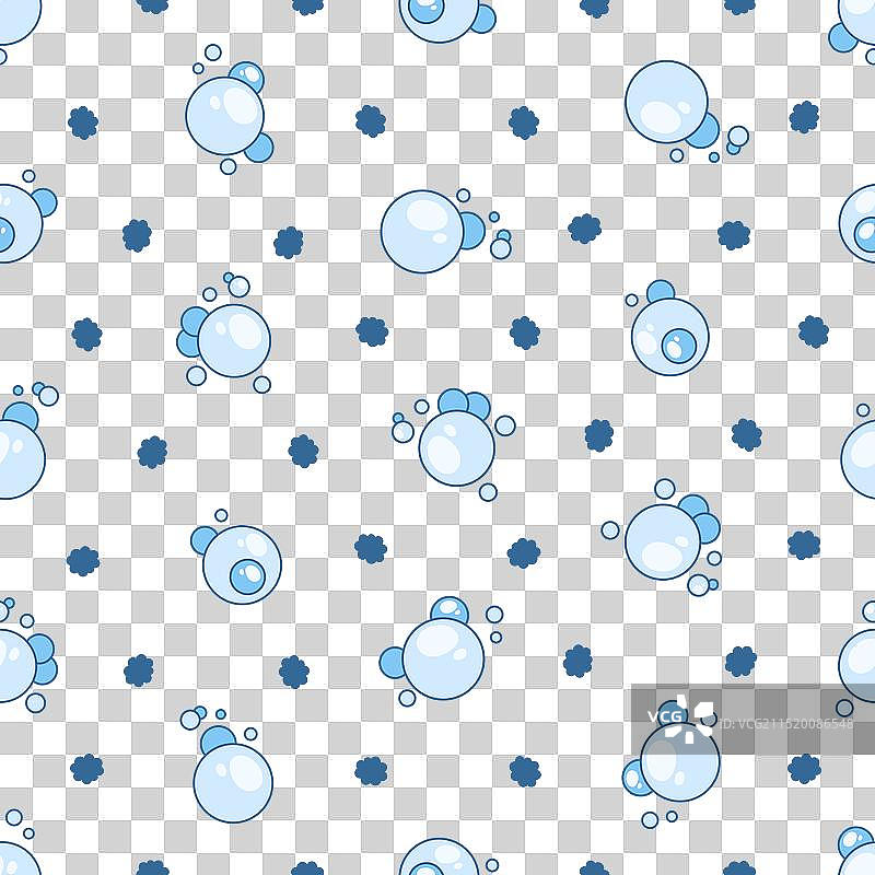 飞行肥皂泡泡形状无缝图案图片素材