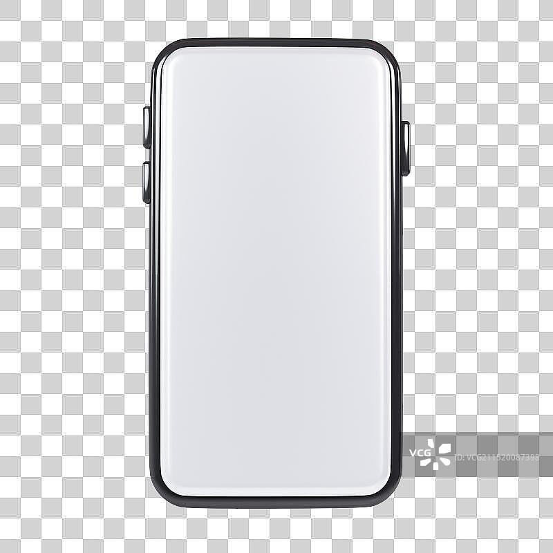 3D立体黑色空白手机边框文本框元素图片素材