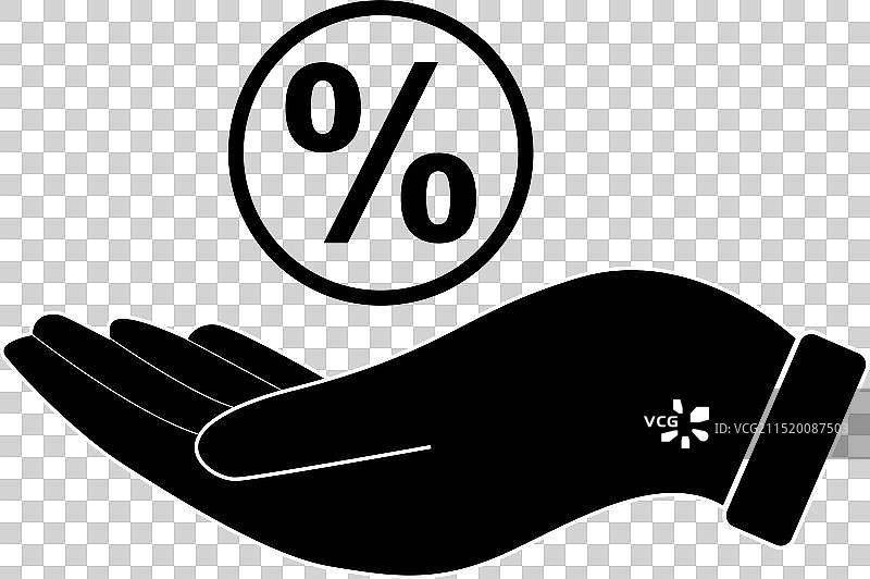 手中的百分比图标图片素材