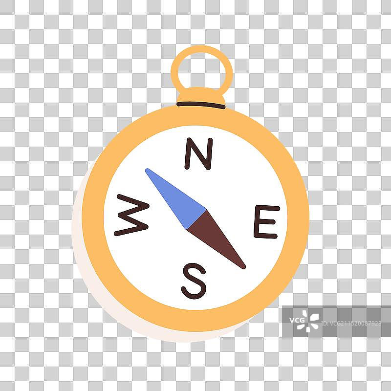 手绘旅行指南针图片素材