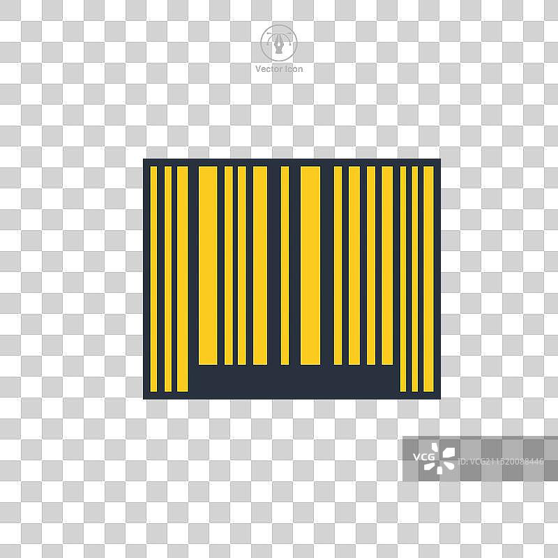 白色背景上的条形码图标符号图片素材