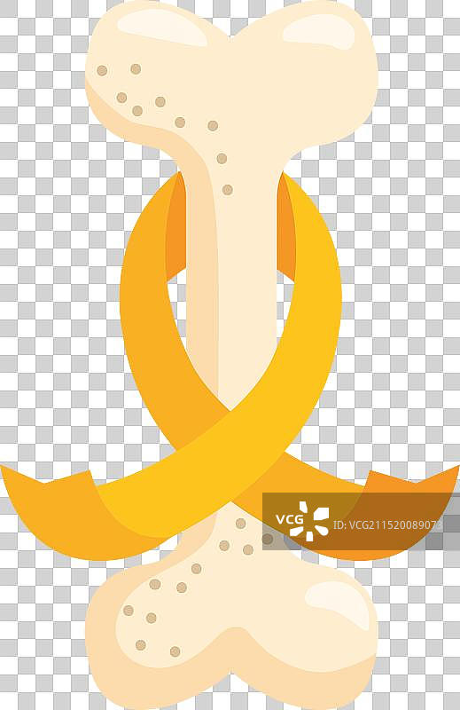 肉瘤日：骨骼与丝带图片素材