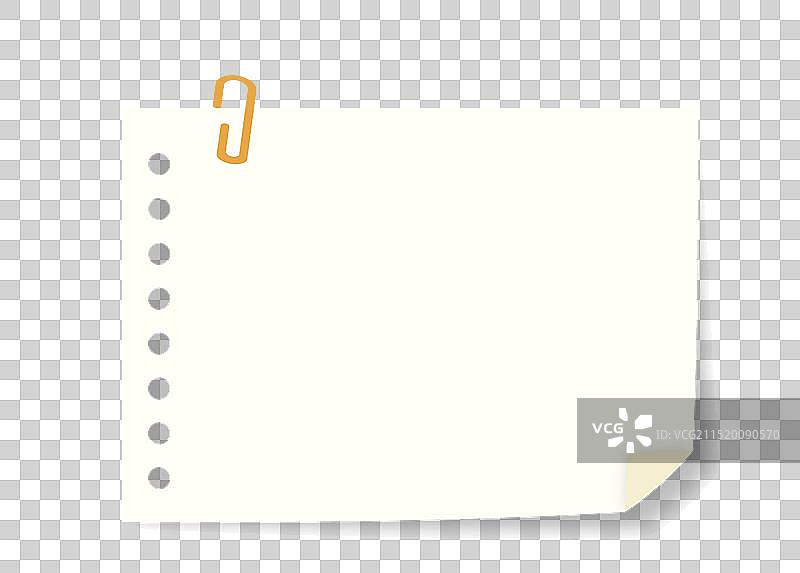 空白的便签纸办公文具用品装饰插画元素图片素材