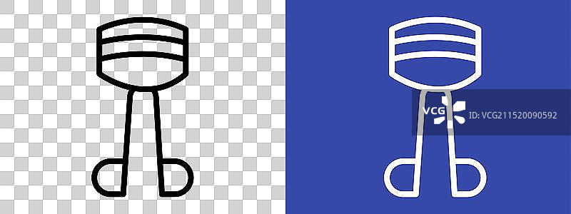 用于眼部化妆的睫毛夹工具图标图片素材