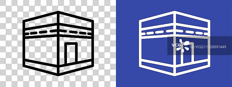 朝觐的麦加天房标志图片素材