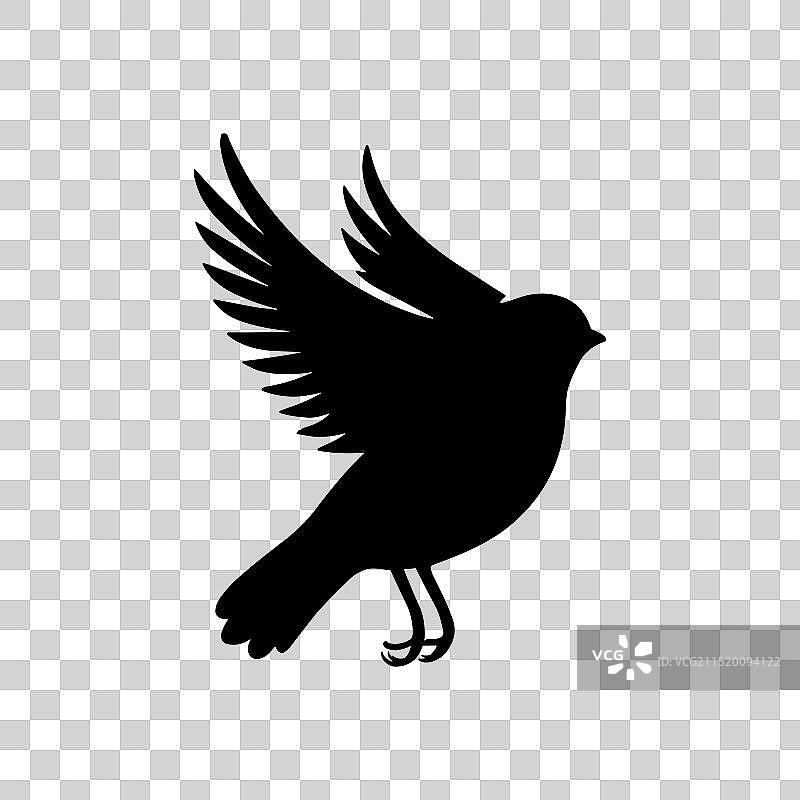 鸟类剪影图标图片素材