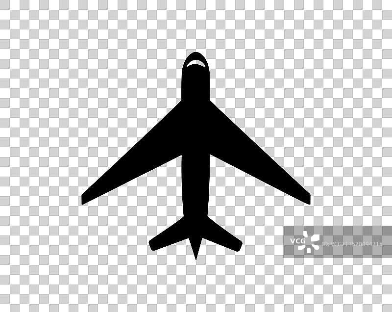 飞机乘客旅行剪影图标图片素材