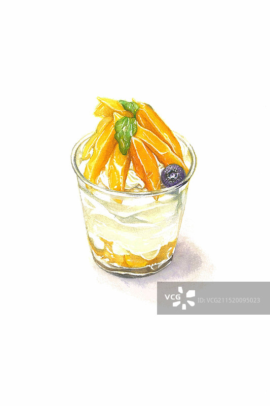 夏日芒果冰淇淋图片素材