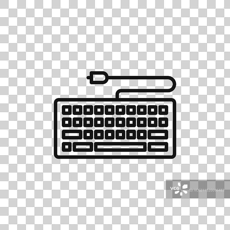 现代办公电脑键盘图标图片素材