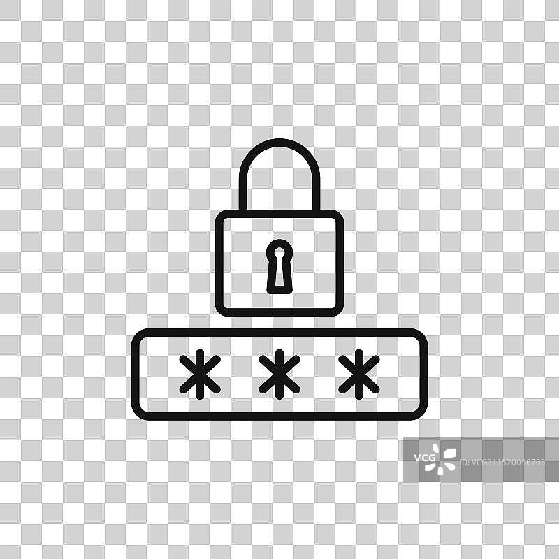 网络安全和在线安全密码图标图片素材