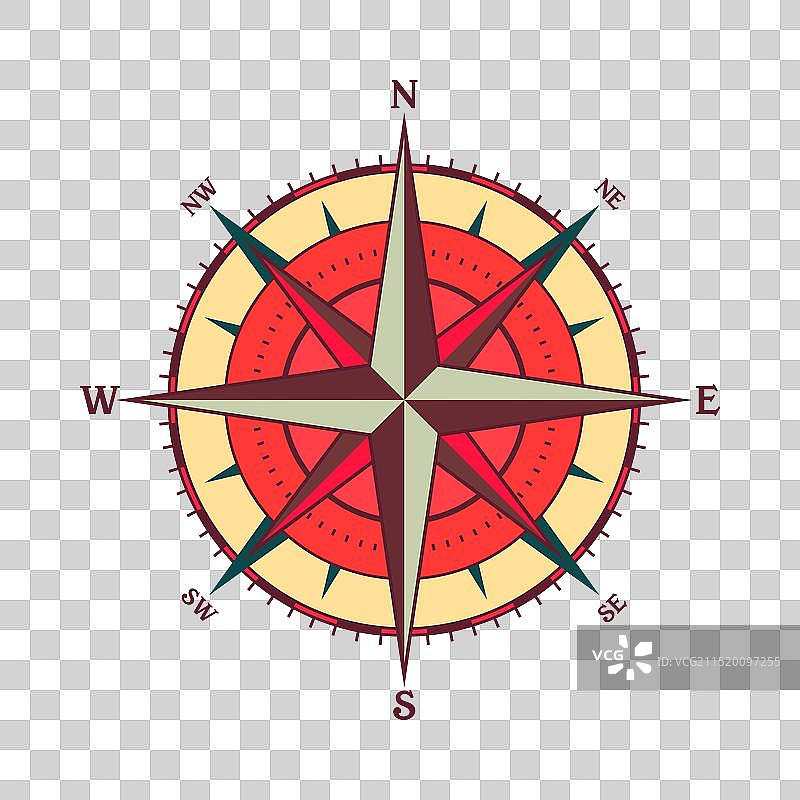 复古航海风玫瑰航海图图片素材