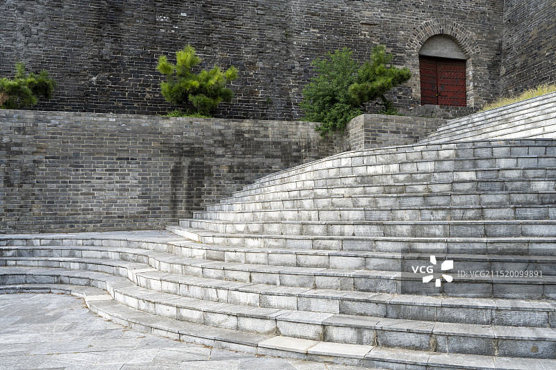 襄阳古城墙城门洞城市建筑风光图片素材