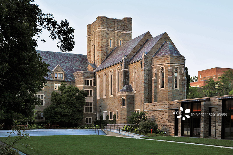 夕阳下的康奈尔（cornell)大学建筑图片素材